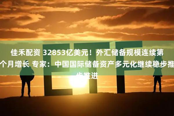 佳禾配资 32853亿美元！外汇储备规模连续第五个月增长 专家：中国国际储备资产多元化继续稳步推进
